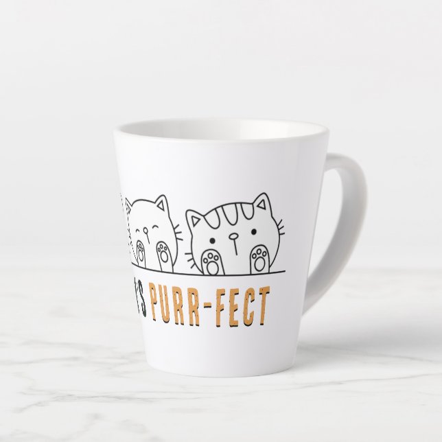 Caneca De Café Latte Ninguém é Per-feito (Ângulo direito)