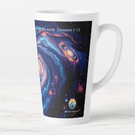 Caneca De Café Latte No começo, Deus e Criação Verso