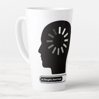 Caneca De Café Latte No Thoughts Head Empty Minimalist Head