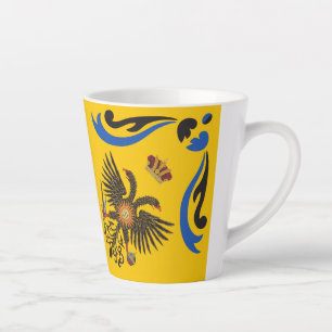 Caneca De Café Latte Nobre Contrada dell'Aquila Palio di Siena (Águia)