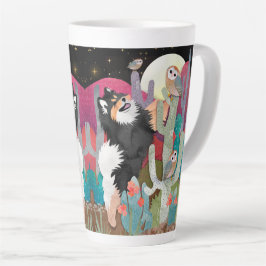 Caneca De Café Latte Noite OWLS Lapphund Latte Mug