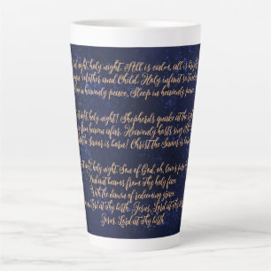 Caneca De Café Latte Noite Silenciosa, Coffee Noite Sagrada