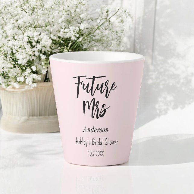 Caneca De Café Latte Noiva Futuro Sra Rosa Claro  (Criador carregado)