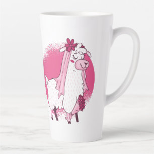 Caneca De Café Latte Noiva LLama Sem Drama Camisa engraçada para Chá de