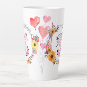 Caneca De Café Latte Nome Alfabeto "S"