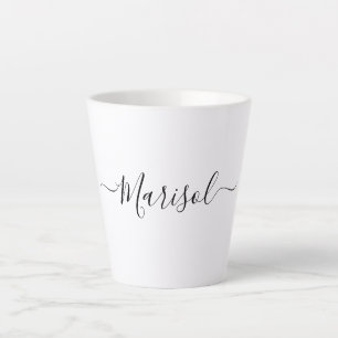 Caneca De Café Latte Nome da Tipografia de Script Moderno da Tendência