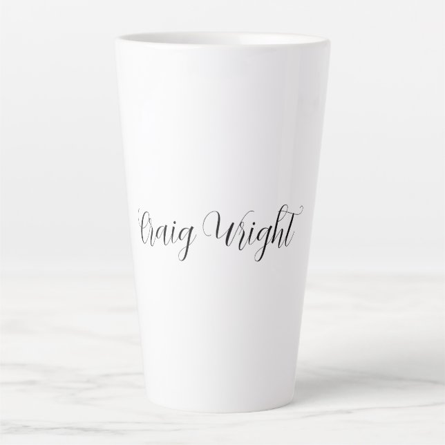 Caneca De Café Latte Nome de Adição Mínima Profissional Personalizado (Frente)