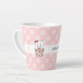 Caneca De Café Latte Nome de Hamster de Menina Bonita