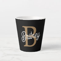Nome do Monograma Elegante Moderno Script Dourado