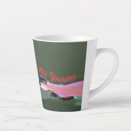 Caneca De Café Latte Nome do professor Abstrato Art