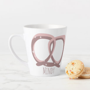 Caneca De Café Latte Nome do Torcido de Pretzel Salgado