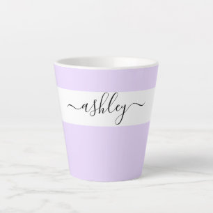 Caneca De Café Latte Nome Elegante em Tipografia de Letra Cursiva Lavan
