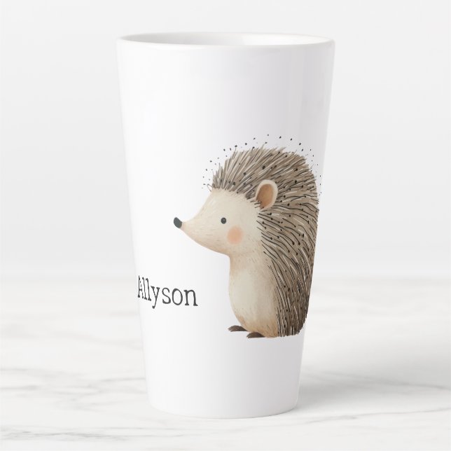 Caneca De Café Latte Nome Hedgehog (Frente)