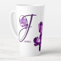 Nome Jessica personalizável flores roxas boho