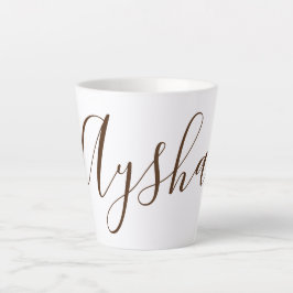 Caneca De Café Latte Nome Personalizado
