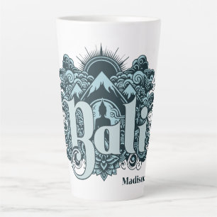 Caneca De Café Latte Nome Personalizado Bali