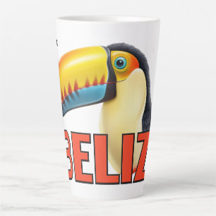 Caneca De Café Latte Nome personalizado BELIZE Toucan