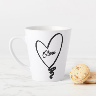 CANECA DE CAFÉ LATTE NOME PERSONALIZADO CART MUG