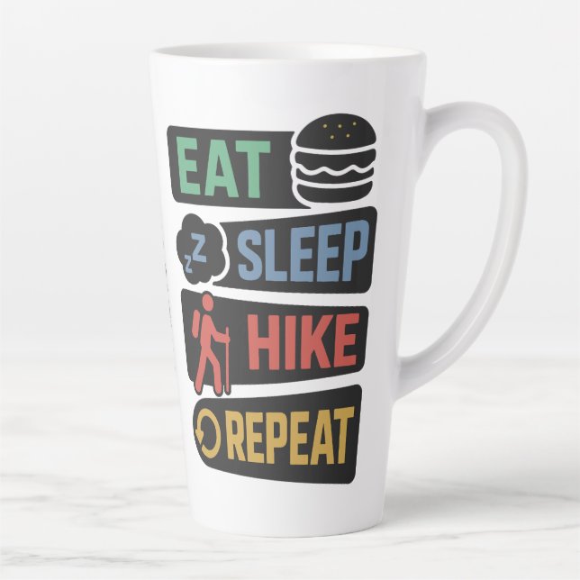 Caneca De Café Latte Nome Personalizado de Caminhada (Direita)