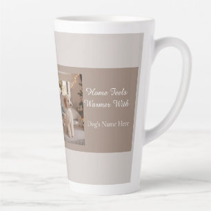Caneca De Café Latte Nome Personalizado do Cachorro, Presente Personali