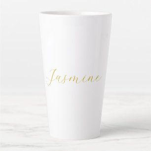 Caneca De Café Latte Nome Personalizado do Profissional de Caligrafia D