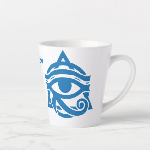 Caneca De Café Latte Nome Personalizado Olho de Horo