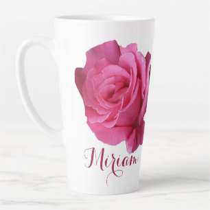 Caneca De Café Latte Nome personalizável Miriam bonito rosa rosa rosa f