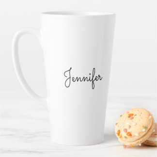 Caneca De Café Latte Nome pessoal personalizável, Nome pessoal