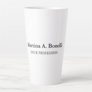 Caneca De Café Latte Nome Próprio Único Elegante Simples