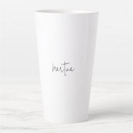 Caneca De Café Latte Nome Próprio Único Elegante Simples Caligrafia