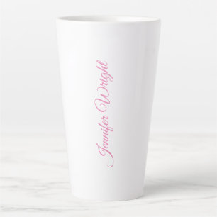 Caneca De Café Latte Nomes femininos minimalistas profissionais 