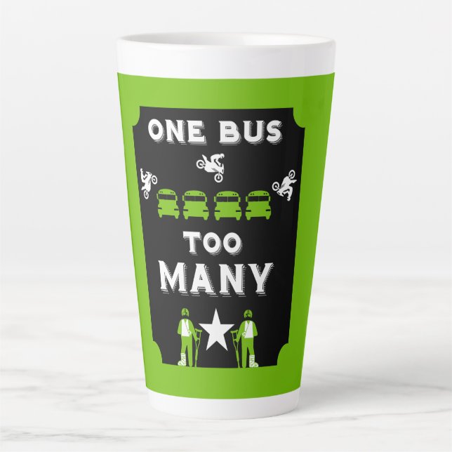 Caneca De Café Latte Nones quebrados ficam bem (Frente)