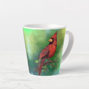 Caneca De Café Latte Norte Vermelho Cardeal Latte