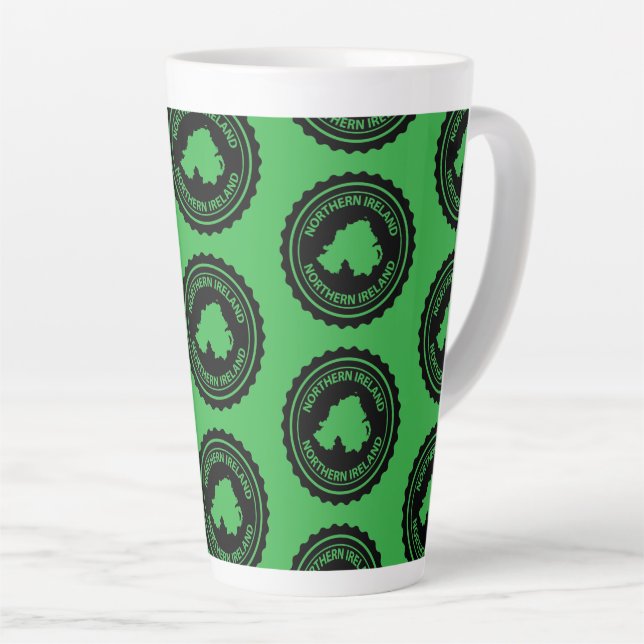 Caneca De Café Latte Northern Ireland (Ângulo direito)