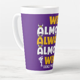 Caneca De Café Latte Nós quase sempre ganhamos futebol vikings