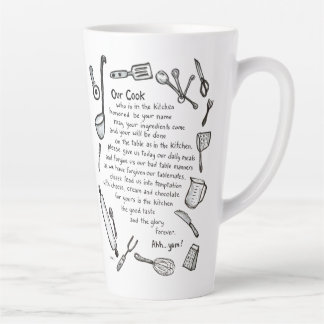Caneca De Café Latte Nosso Copo do Cozinheiro