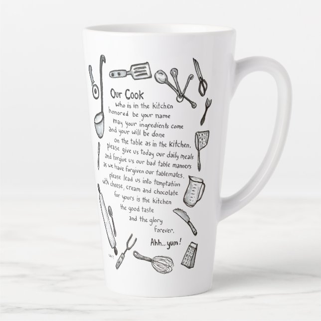 Caneca De Café Latte Nosso Copo do Cozinheiro (Direita)