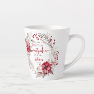 Caneca De Café Latte Nosso primeiro Natal casado