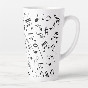 Caneca De Café Latte Notas Musicais 3