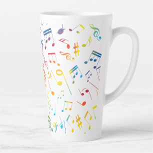 Caneca De Café Latte Notas Musicais 4