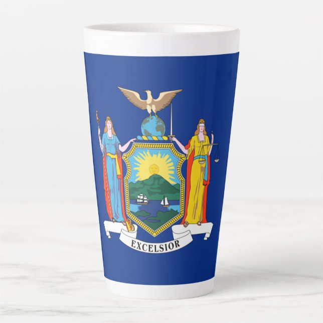 Caneca De Café Latte Nova Iorque: O Estado do Império, Lança Grande Maç (Frente)