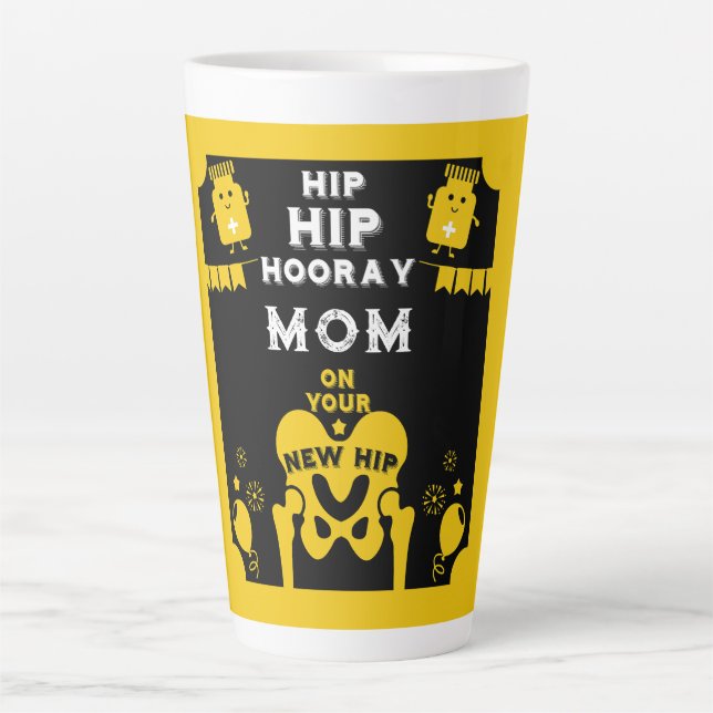 Caneca De Café Latte Nova substituição de Hip (Frente)