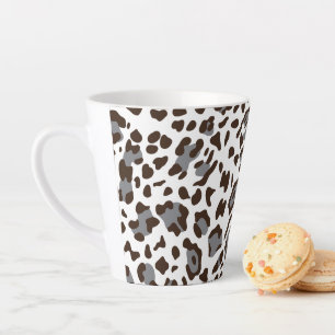 Caneca De Café Latte Nova Textura de Leopardo 7