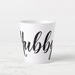 Caneca De Café Latte Novamente Casado, Elegante "Hubby"