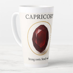 Caneca De Café Latte Novembro Birthstone - Citrine Crystal for Joy and