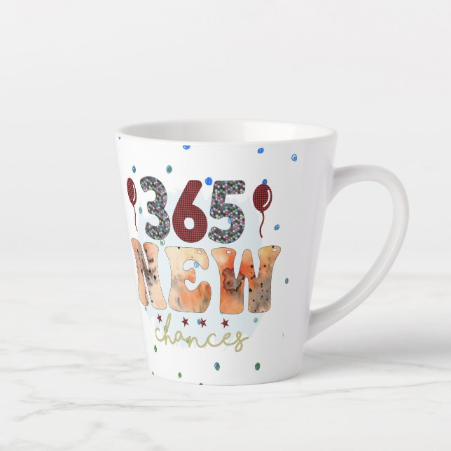 Caneca De Café Latte Novo Ano Novo 365 Dias (Direita)