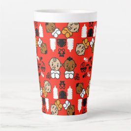Caneca De Café Latte Novo presente de bebê laranja único