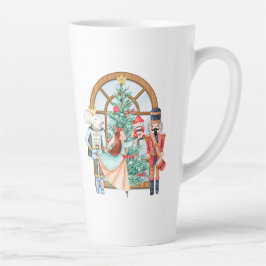 Caneca De Café Latte Nozes de Natal Ballerina Mouse King