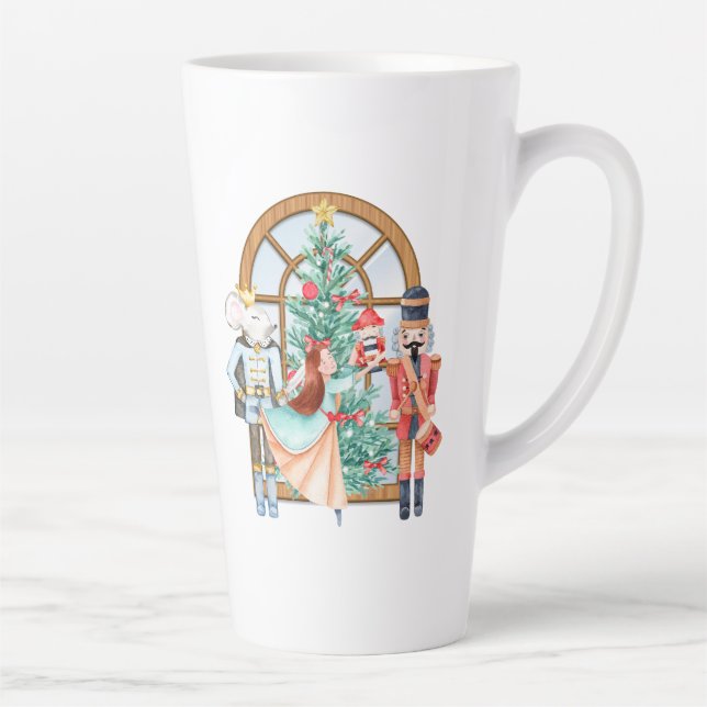 Caneca De Café Latte Nozes de Natal Ballerina Mouse King (Direita)