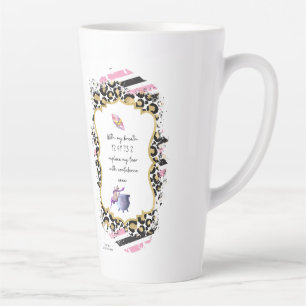 Caneca De Café Latte Números de Grabovoi para Liberdade do Medo